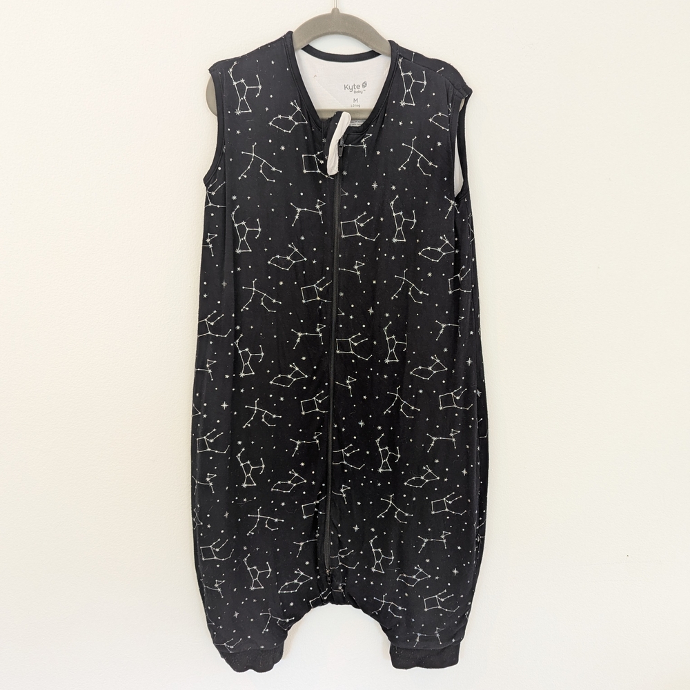 Black Constellation Print Sleeveless Romper